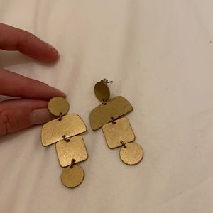 Madewell Gold geometric earrings